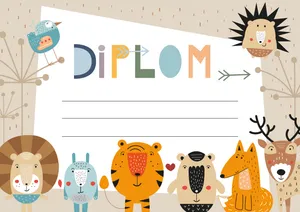 Diplom A4 - Tiere